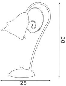 Stolné svietidlo KOKARDA 1xE14/60W/230V