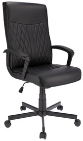 Dekorstudio Kancelárske otočné kreslo COMFORT - čierna ekokoža
