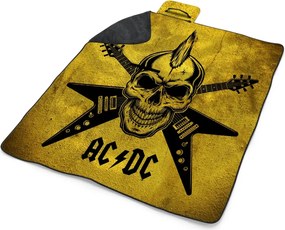 Sablio Plážová deka ACDC Lebka: 200x140 cm