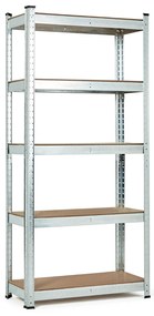 Skladový regál 180x90x30 cm, 5 políc, nosnosť 875 kg, ModernHome