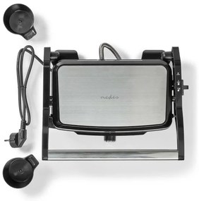 Nedis KAGR131FSR - Kontaktný gril 1500W/230V