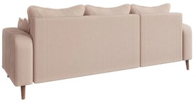 Béžová menčestrová rohová pohovka (ľavý roh) Beata – Ropez