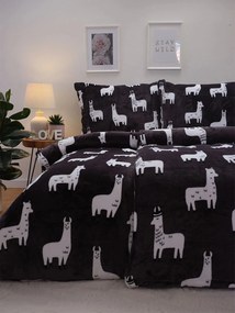 Predĺžené obliečky mikroplyš Exclusive – Lama sivé