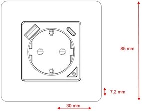 Immax NEO 07800L - Inteligentná zásuvka 16A/230V + 1xUSB-A+1xUSB C