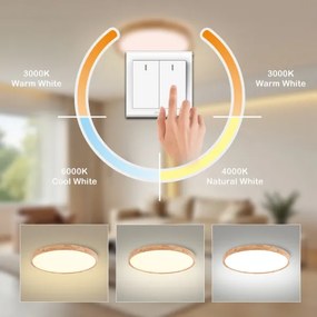 Brilagi - LED stropné svietidlo WOODROUND LED/40W/230V 3000/4000/6000K priemer 60 cm