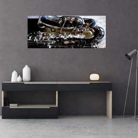 Obraz - Saxofón (120x50 cm)