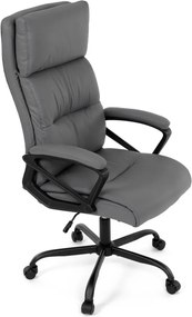 Kancelárske kreslo PEDRO — ekokoža, sivá