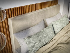 Kontinentálna posteľ 160 cm Lemmy (svetlobéžová) (s matracom a úl. priestorom). Vlastná spoľahlivá doprava až k Vám domov. 1043391