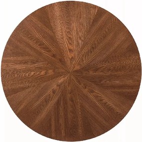 Okrúhly jedálenský stôl AMADEO 100x100 cm, dekor orech