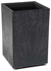 PLASTOVÝ KVETINÁČ NA KOLIESKACH BETONIQUE 60X40X40 CM IMITÁCIA BETÓNU ČIERNA