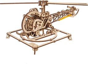 Ugears 3D mechanické puzzle Mini helikoptéra 167 ks