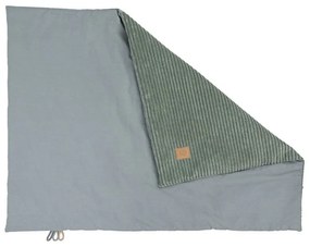 Zelená menčestrová detská deka 100x77 cm – Meowbaby