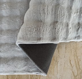 DY Sivý jemný koberec Rabbit Bubble 3D Rozmer: 80x150 cm