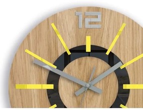 Sammer Drevené hodiny Nordic žlté 33 cm NordicWoodYellow33cm