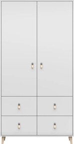 Šatníková skriňa FALCO - biela