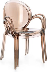 Svetlohnedá plastová záhradná stolička Camilla – Bizzotto