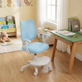 Detská rastúca stolička Neoseat JUNI 022 — látka, prateľný poťah, modrá