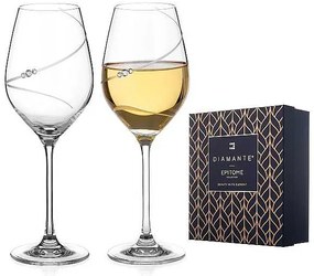 Diamante Poháre na víno Silhouette 360 ml, 2 ks