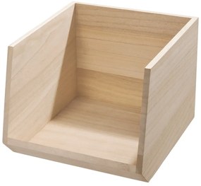 Úložný box z dreva paulownia iDesign Eco Open, 25,4 x 29 cm