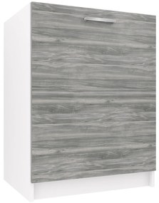 Kuchynská skrinka Belini drezová 60 cm šedý antracit Glamour Wood bez pracovnej dosky  TOR SDZ60/0/WT/GW/0/E