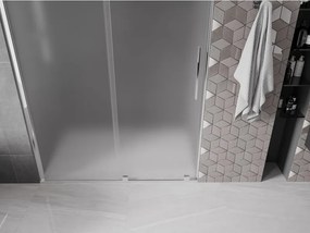 Mexen Velar, posuvné sprchové dvere do otvoru 150 cm, 8mm sklo námraza, chrómová, 871-150-000-31-01