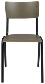 Khaki jedálenské stoličky v súprave 4 ks Back to school - Zuiver