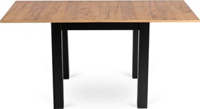 Vintino Rozkladací jedálenský stôl FELIX 80-160 cm – čierna / dub craft