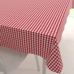 Biante Bavlnený obdĺžnikový obrus Olivia OL-008 Červeno-biela kocka malá 120x180 cm