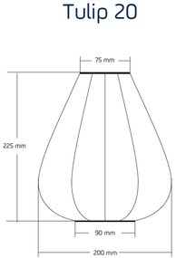 SOLÁRNY LAMPÁŠ TULIP 22,5X20 CM BÉŽOVÁ
