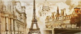 Obraz - Parížske pamiatky (120x50 cm)