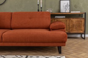 Praktická trojmiestna rozkladacia pohovka Mustang, 239 x 99 cm, oranžová