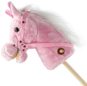 Baby Mix Hobby Horse so zvukom a kolieskami Rosieružová, 95 x 23 x 23 cm