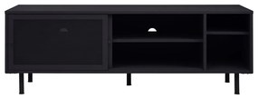 Čierny kovový TV stolík 160x55x45 cm Veep – Unique Furniture