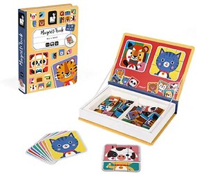 Janod Magnetická kniha skladačka pre deti Zvieratá Puzzle Magnetibook