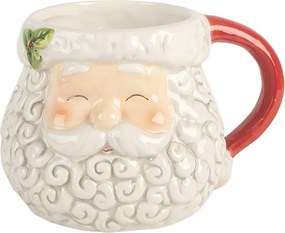 Keramický hrnček Santa Claus s červeným uškom - 16 * 11 * 10 cm / 550 ml