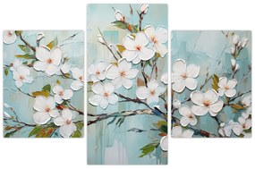 Obraz - Maľba, kvitnúce vetvy stromu (90x60 cm)