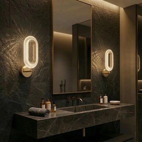 Toolight Toolight, LED nástenné svietidlo 7W, 500lm, 4000K, G171-W, zlatá lesklá, OSW-07815