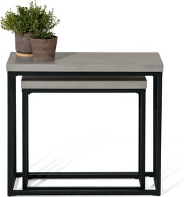 Súprava konzolových stolíkov s doskou stola z polycementu