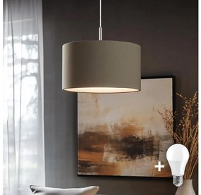 Eglo - LED Luster na lanku TUNJA 1xE27/60W/230V taupe EG32515L