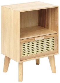 Nočný stolík so zásuvkou svetlé drevo SENEY Beliani
