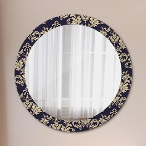 Okrúhle ozdobné zrkadlo Kvetinový vzor fi 80 cm