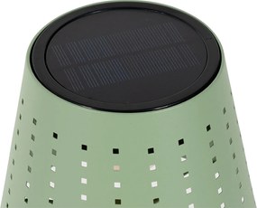 Sada 2 stolových lámp zelená vrátane LED 3-stupňovým stmievačom nabíjateľných a solárnych - Ferre