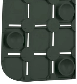 Spirella Protiskluzová podložka do vany QUADROPremium, tmavě zelená, 36 x 76 cm