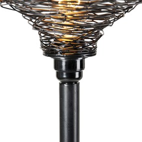 Dizajnová stojaca lampa čierna 26 cm - Sarella