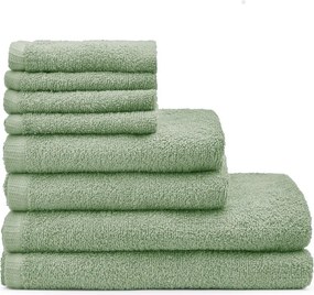 Zelené rýchloschnúce/froté bavlnené uteráky a osušky v súprave 8 ks Quick Dry – Catherine Lansfield