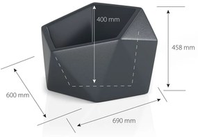 Kvetináč Vesari biely