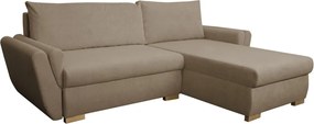Rohová sedačka Helvetius, svetlo hnedá látka