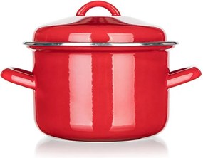 Smaltovaný hrniec s pokrievkou Red MILTON 2 l