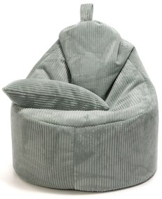 INTERMEDIC SK Kreslo Yoko Velvet – manšestrové kreslo s vankúšom, 75x70x30 cm Farba: SZ72 - svetlo sivá