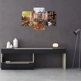 Obraz - Amsterdam, maľba (90x60 cm)